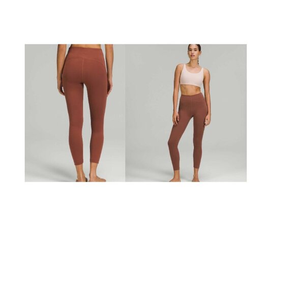 Lululemon In Still High-Rise Athletic Activewear 25" Legging , Ancient Copper - Picture 1 of 10